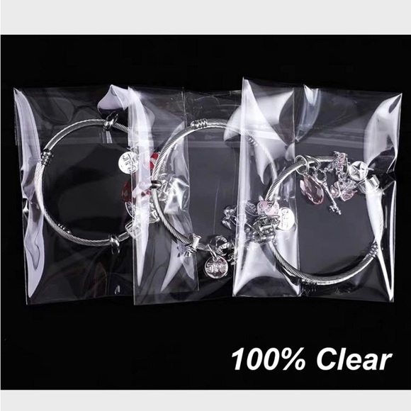 25ct 5x7” Clear Cello Bags w/Free Stickers 🍃🆕🍃Crystal Clear ~ Resealable - Picture 5 of 8